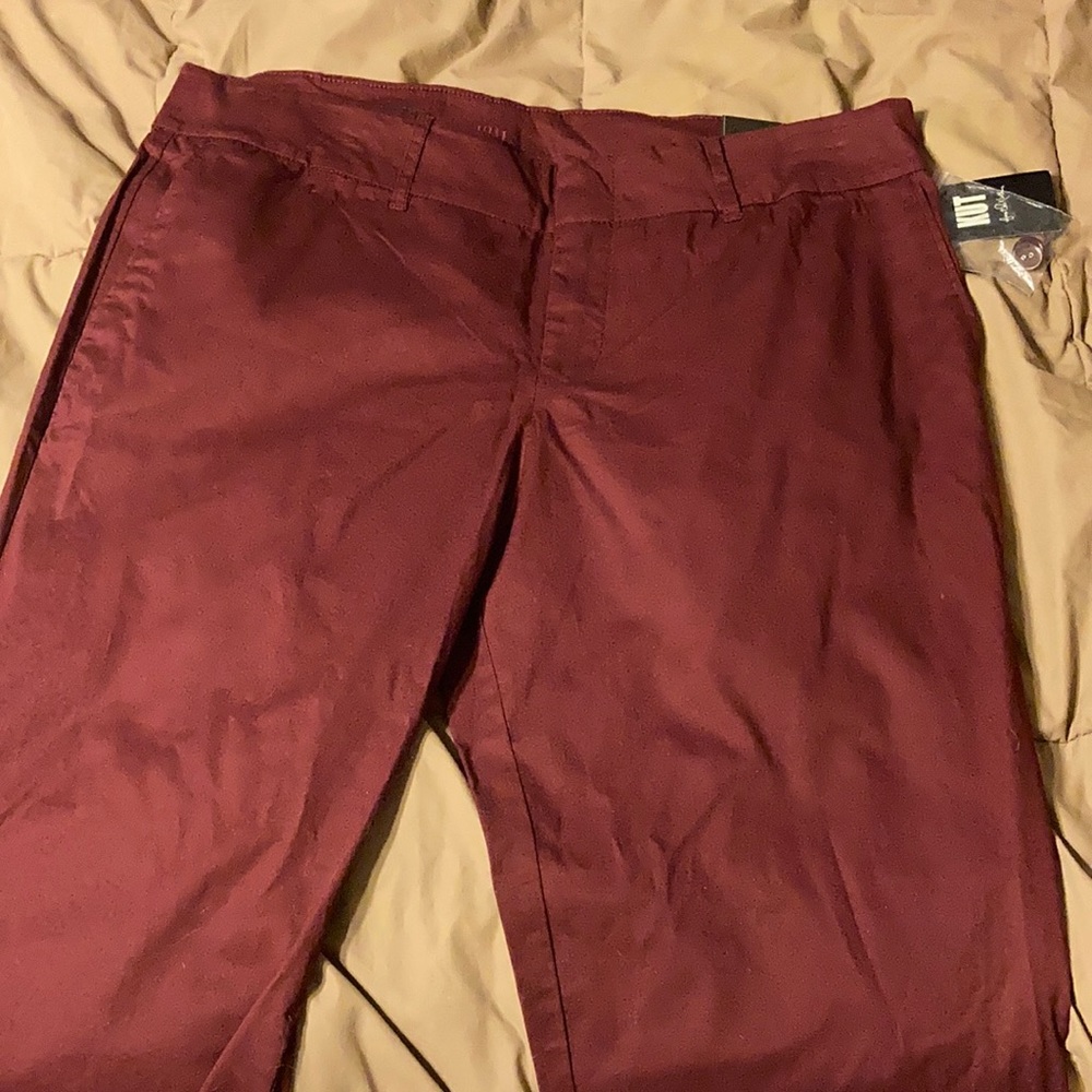 KUT maroon cropped trousers